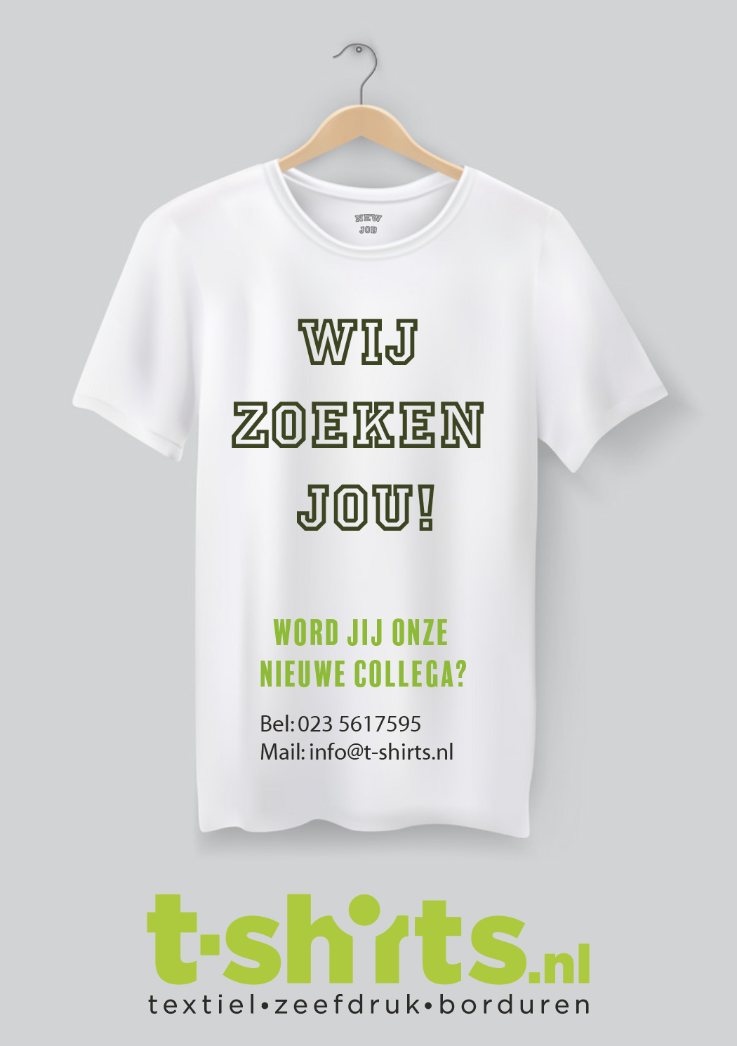 Waarschuwing donker slecht T-shirts bedrukken of borduren: vanaf € 1,95 per shirt - T-shirts.nl