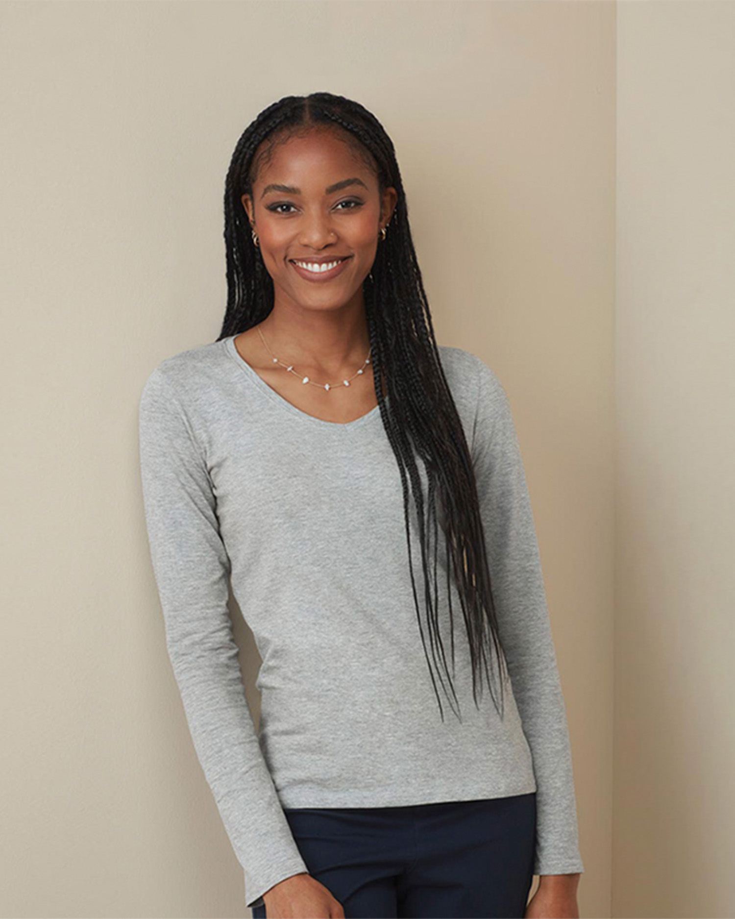 T-shirt Dames STE9710 Stretch v-neck